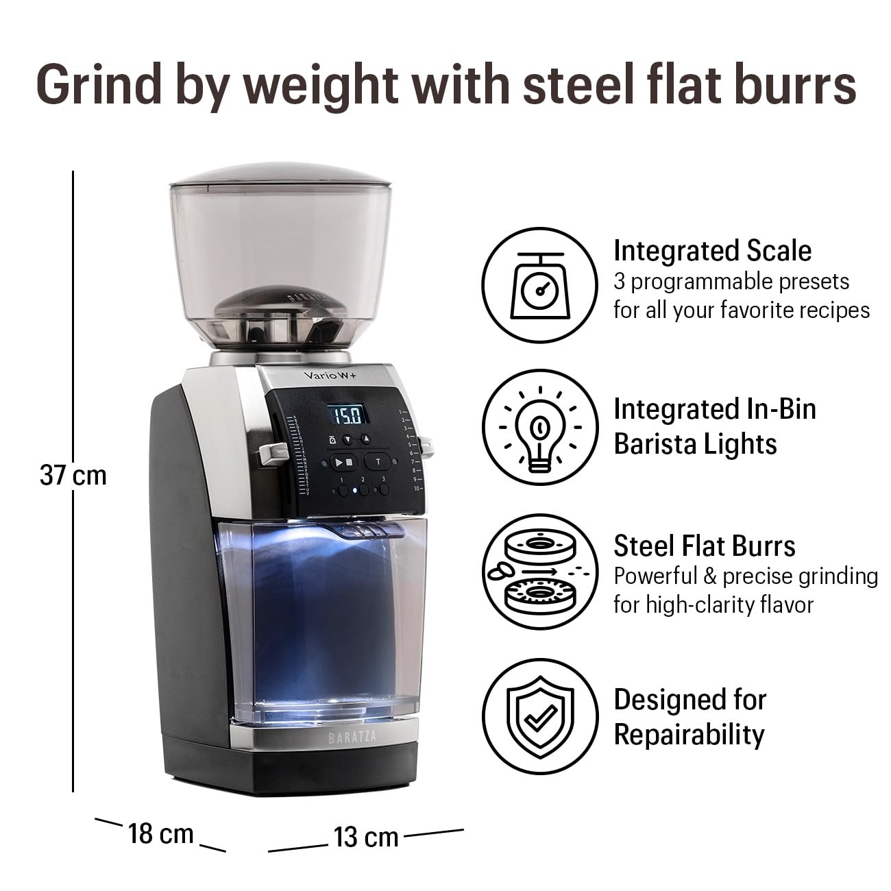 Baratza Vario W+ Flat Steel Burr Grinder