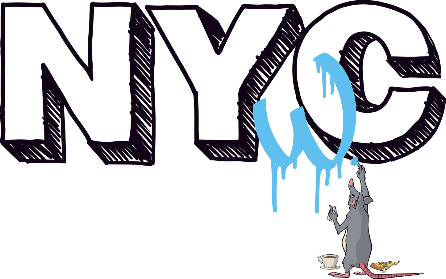 Azimuth Articles White Fabric Shower Curtain with New York City Skyline Artwork by NYwC | Quick Drying Water Resistant Washable Fabric | Use as Shower Curtain Liner or as Primary Shower Curtian