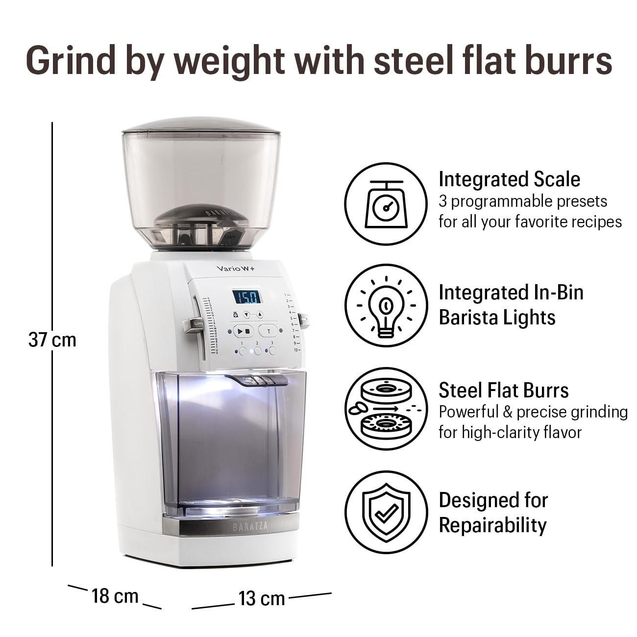 Baratza Vario W+ Flat Steel Burr Grinder