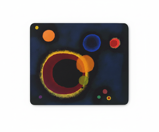 Cosmic Outer Space Mouse Pad with Abstract Cosmos Design Inspired by Wassily Kandinsky | Vivid and Energetic Desk Mat with Non-Slip Base for Home and Office