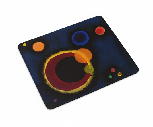 Cosmic Outer Space Mouse Pad with Abstract Cosmos Design Inspired by Wassily Kandinsky | Vivid and Energetic Desk Mat with Non-Slip Base for Home and Office