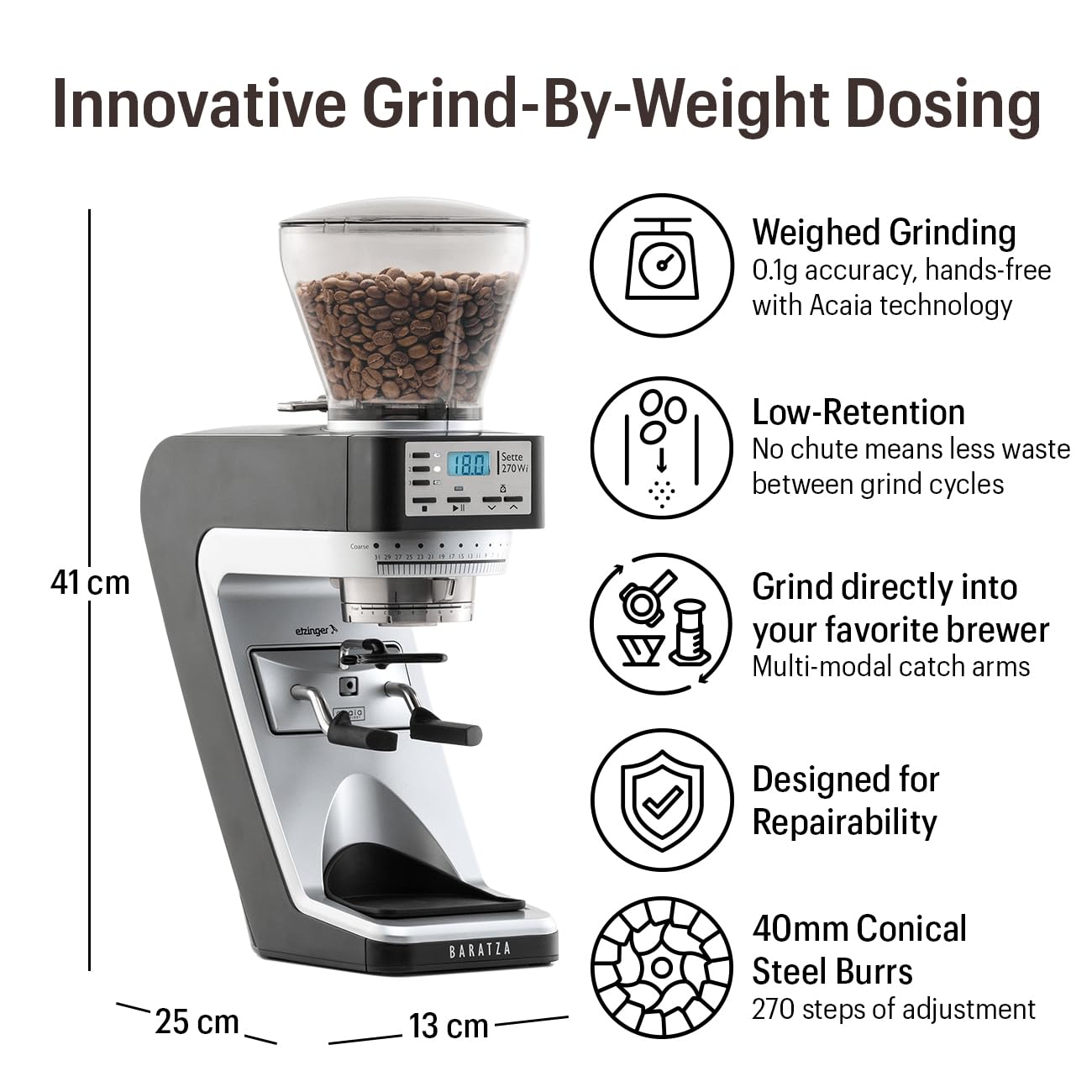 Baratza Sette 270Wi-Grind by Weight Conical Burr Grinder