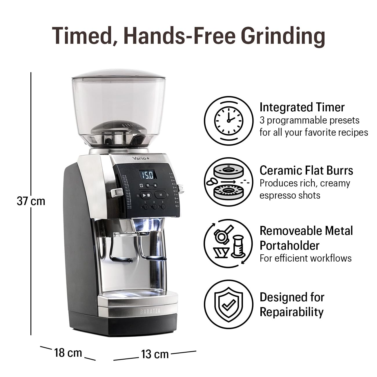 Baratza Vario+ Flat Ceramic Burr Grinder